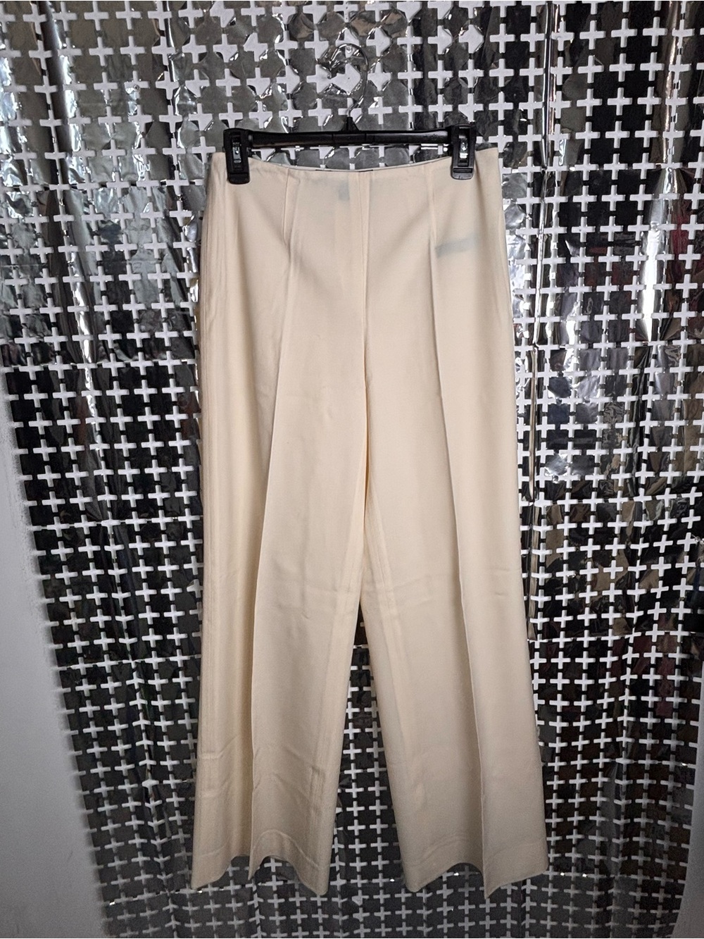 Ralph Lauren Cream Wide-Leg Trousers